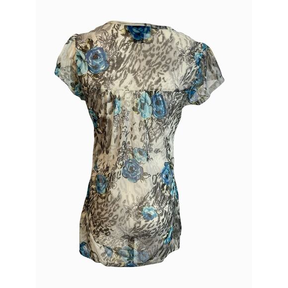 Self Esteem Womens Y2K Fairy Grunge Babydoll Top Size M Floral Preppy 90s - Picture 2 of 7